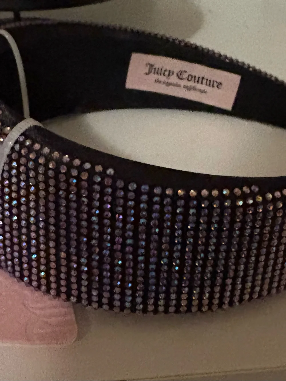 Juicy Couture Purple multi color Crystal Padded Headband
